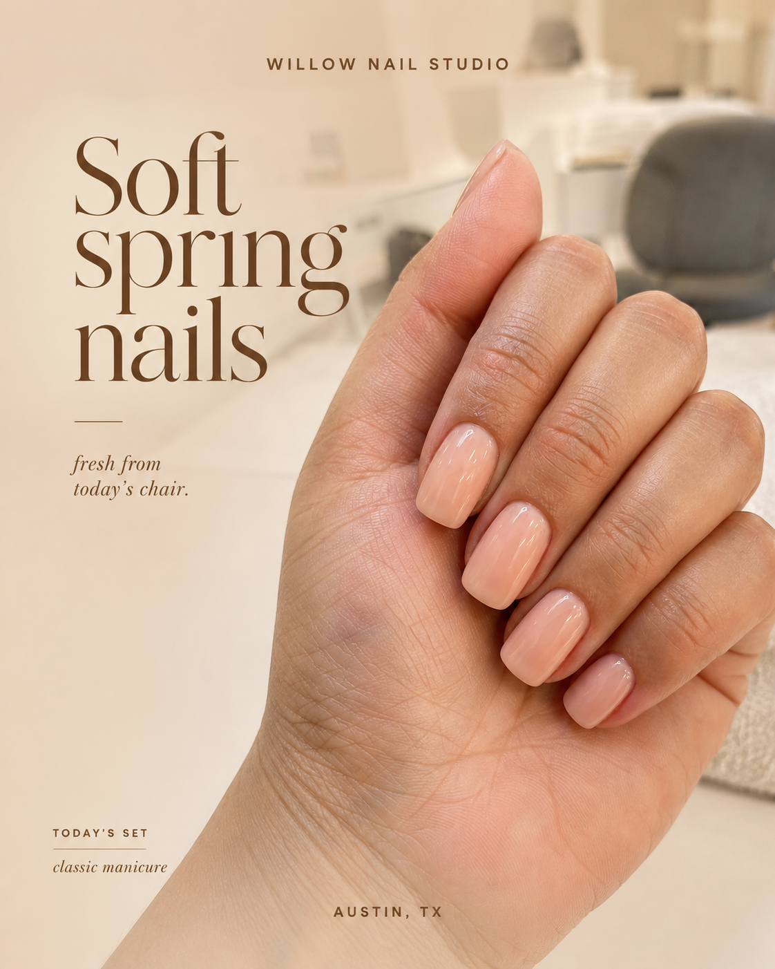 Post do Instagram: Unhas delicadas de primavera